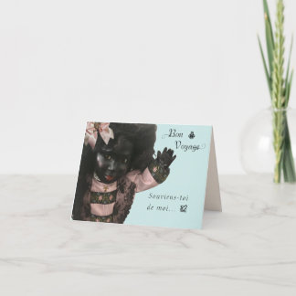 De Remerciements Carte vintage Black Doll Bon Voyage