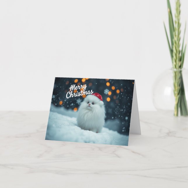 De Remerciements Carte Xmas Cute Kitten (Devant)