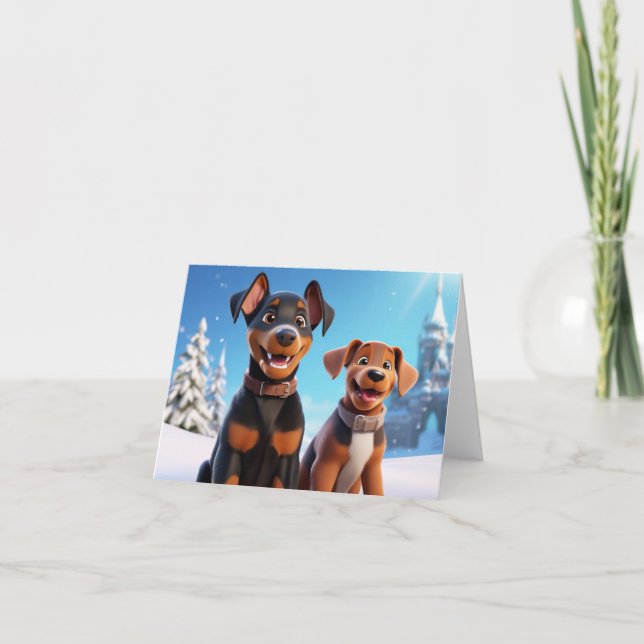 De Remerciements Carte Xmas Puppy (Devant)