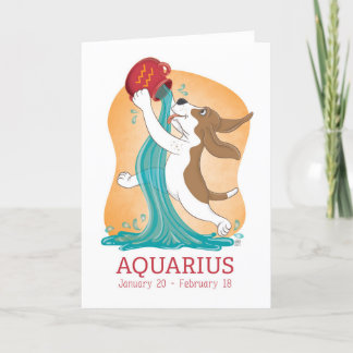 De Remerciements Carte Zodiac Aquarius Basset Hound