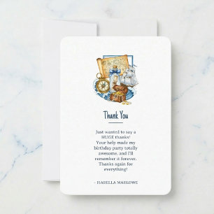 De Remerciements Coffre au trésor Carte Bateau Anniversaire
