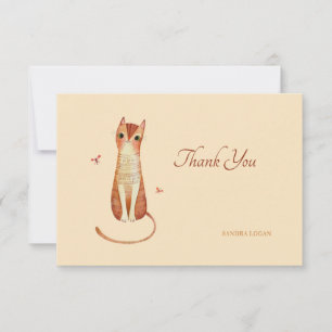 De Remerciements Cute Kitty Carte pour notes