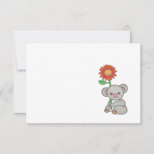 De Remerciements Cute Koala N'Importe Quelle Occasion Simple Carte 