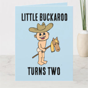 DE REMERCIEMENTS DEUX GARÇON COWBOY CARTE D'ANNIVERSAIRE
