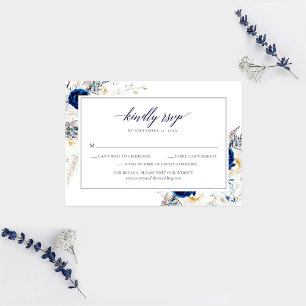 De Remerciements Elégante Horizon Blue Calligraphy Wedding Carte RS