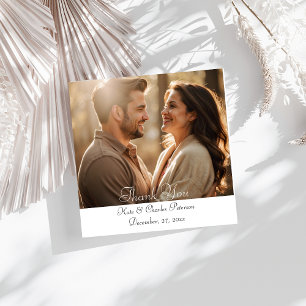 De Remerciements Elégante photo moderne personnalisée Code QR carte