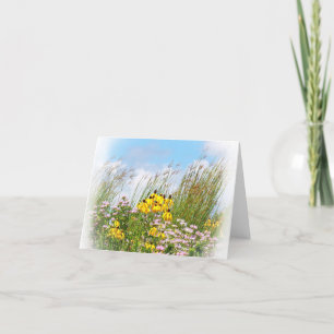 De Remerciements Fleur sauvage 11 carte pour notes