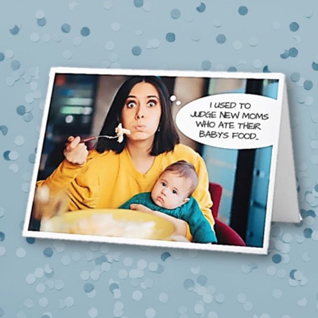 De Remerciements Fun New Maman Carte pliée (Créateur téléchargé)