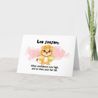 De Remerciements Funny Leo Saison Zodiac carte d'anniversaire