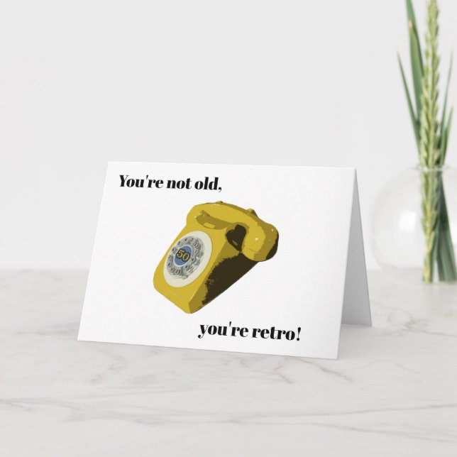 De Remerciements Funny Retro 50e carte d'anniversaire (Devant)