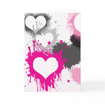 Graffiti Paint Splash Heart Carte Saint-Valentin