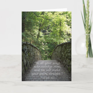 De Remerciements Inspiré (Prov. 3 : 6) carte