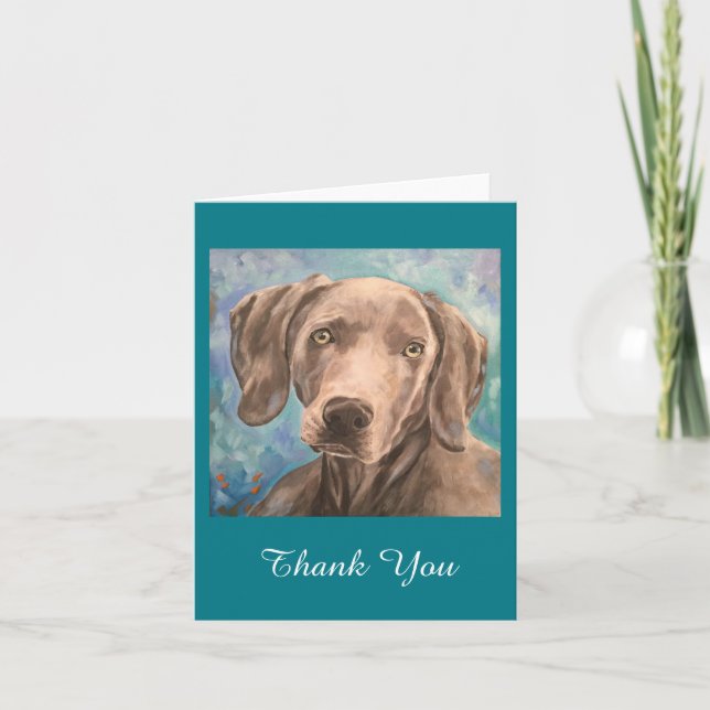 De Remerciements "Jaeger" - Weimaraner Carte pour notes (Devant)