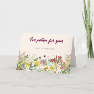 De Remerciements J'ai du pollen pour toi Carte Saint Valentin