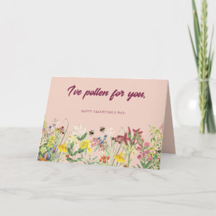 De Remerciements J'ai du pollen pour toi Carte Saint Valentin