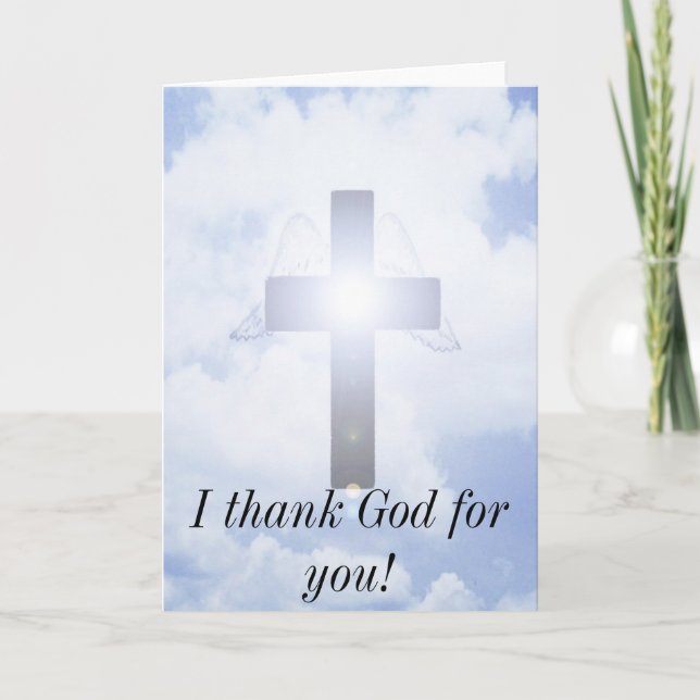 De Remerciements Je remercie Dieu pour votre carte (Devant)