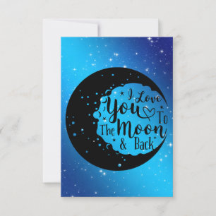 De Remerciements Je T'Aime À La Carte Lune Et Dos