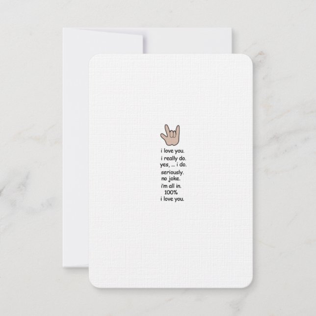 De Remerciements Je t'aime ..sérieusement .. Carte (Devant)