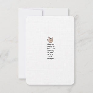 De Remerciements Je t'aime ..sérieusement .. Carte