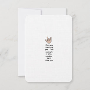 De Remerciements Je t'aime ..sérieusement .. Carte