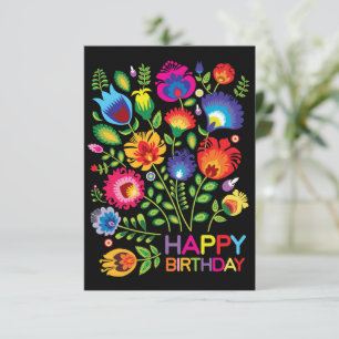 De Remerciements Jolie carte d'anniversaire du Folklore