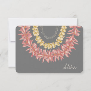 De Remerciements Lei Day - Dove, Carte Aloha personnalisée