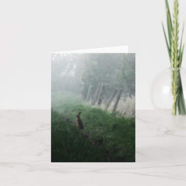 De Remerciements "Les lièvres que j'ai vus dans ma" carte vierge (Devant)