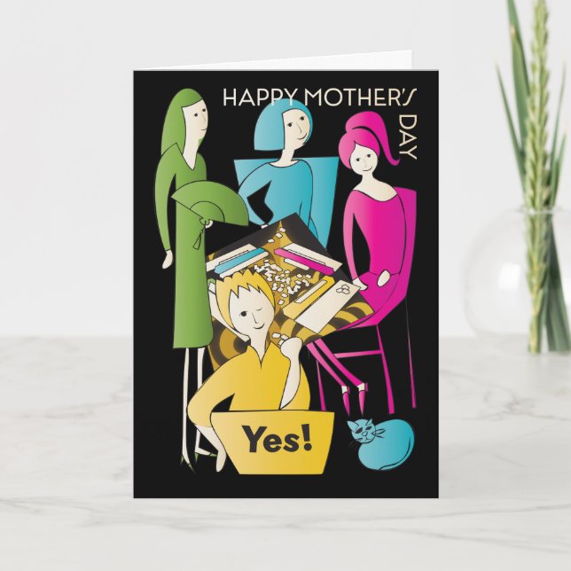 De Remerciements Mah Jongg Année Carte mère (Devant)