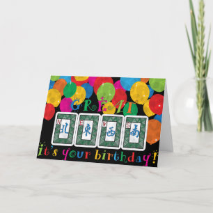 De Remerciements Mah Jongg NEWS Carte d'anniversaire