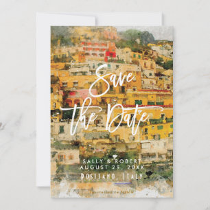 De Remerciements Mariage d'été Positano Italie enregistrer la carte