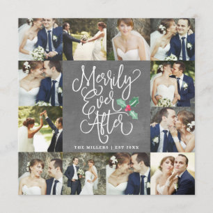 De Remerciements Merrily Ever After Mariage Vacances 12 Carte Photo