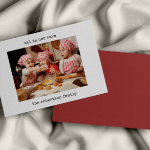 De Remerciements Mini Tout N'Est Pas Calme Photo Carte Noël