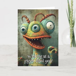 De Remerciements Monster Mayhem...Chuckle Cyclops Carte d'anniversa