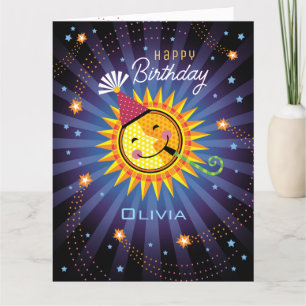 De Remerciements Nom personnalisé Olivia Cute Carte d'anniversaire