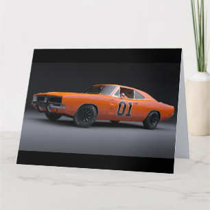 DE REMERCIEMENTS ORANGE MUSCLE VOITURE VINTAGE ACCUEILLIR CARTE D'A
