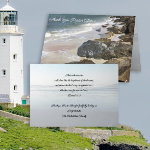 De Remerciements Pasteur Appréciation Jetty Rocks Carte d'écriture