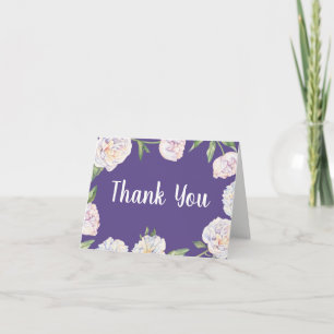 De Remerciements Peony Floral Violet violet violetMerci Carte