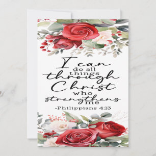 De Remerciements Philippiens 4:13 Carte d'encouragement