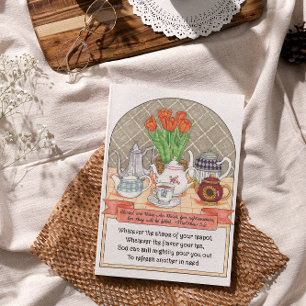 De Remerciements Rafraîchir la carte d'amitié des théières