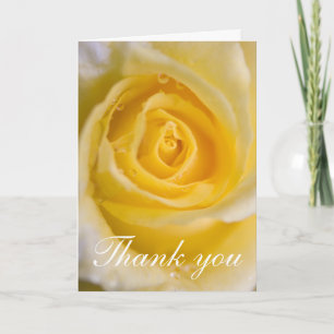 De Remerciements Rose jaune ... carte