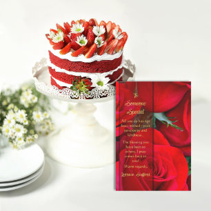 De Remerciements Rose romantique Quelqu'un carte spéciale