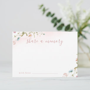 De Remerciements Rustic Boho, Fleur sauvage rose, partage une carte