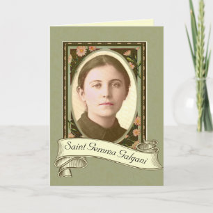 De Remerciements Saint Gemma Galgani Saint of Back Pain Carte Saint