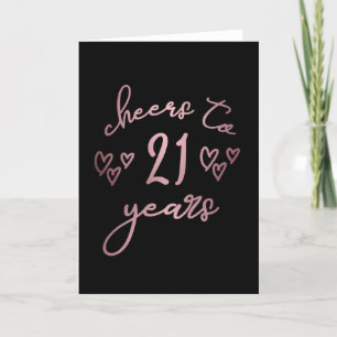 De Remerciements Salutations à 21 ans 21e anniversaire Carte