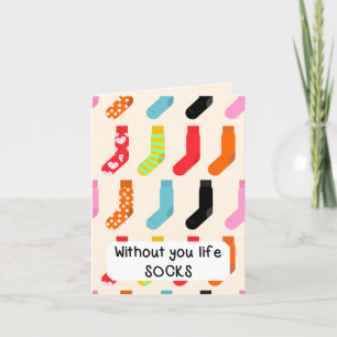 De Remerciements Sans votre carte Life Chaussettes