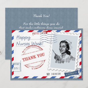 De Remerciements Semaine heureuse des infirmières. Carte personnali