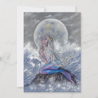 De Remerciements Sirena mermaid moon carte pour notes