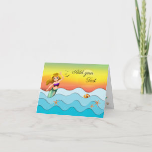 De Remerciements Sirène Générique Sous La Carte Sea Adventure Note