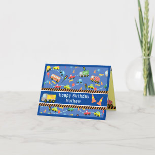 De Remerciements Transport Blue. Carte d'anniversaire
