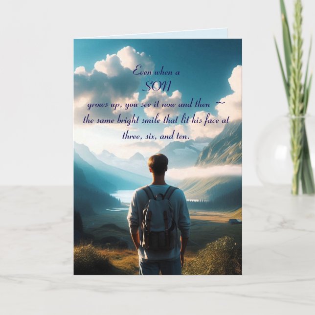 DE REMERCIEMENTS UNE CARTE D'ANNIVERSAIRE FILS (Devant)